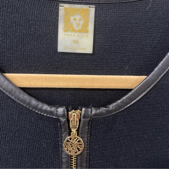 Anne Klein Napa Red And Black Cardigan Women's Size Medium - Picture 3 of 8